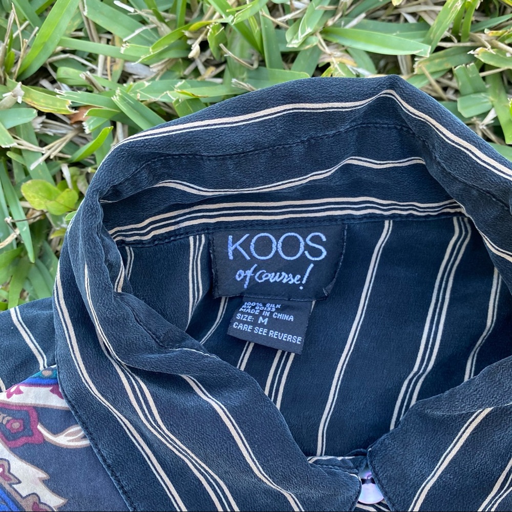 Multi-Pattern Button Down Shirt - image 2